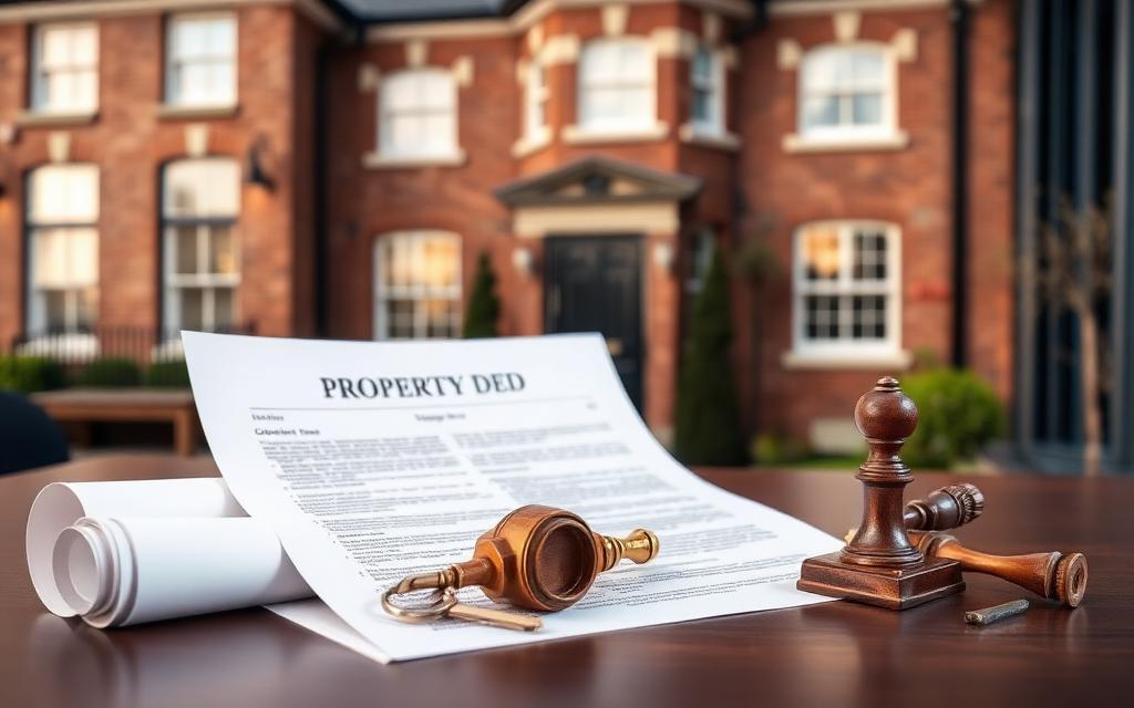 Property deed and blueprints for registration and verification