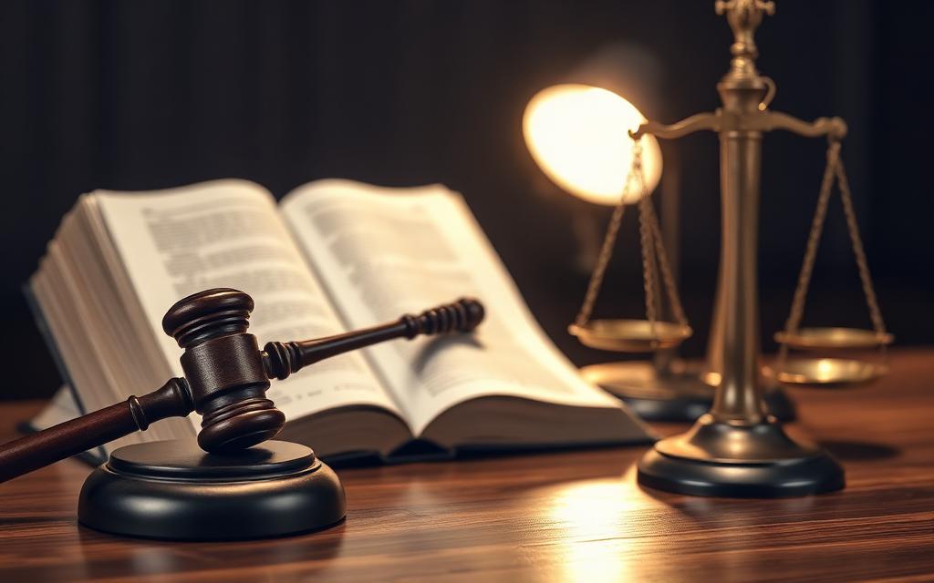 Judge's gavel and scales of justice
